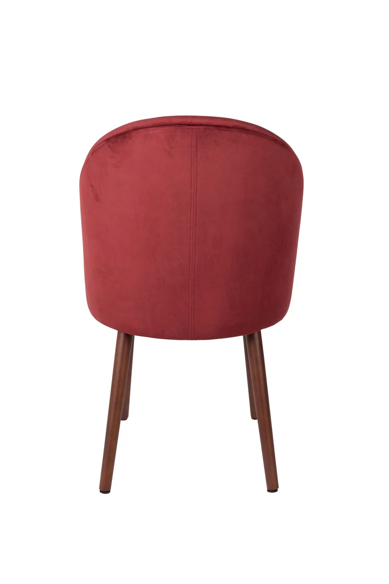 Dutchbone Stuhl Barbara – Rot, Stoff, 59 × 51 × 85,5 cm, 2er-Set