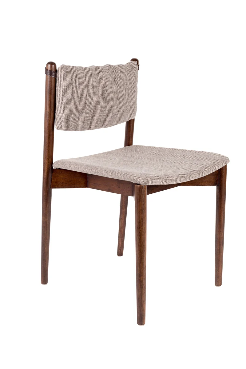 Dutchbone Stuhl Torrance – Braun, Stoff, 52,5 × 46 × 78,5 cm, 2er-Set