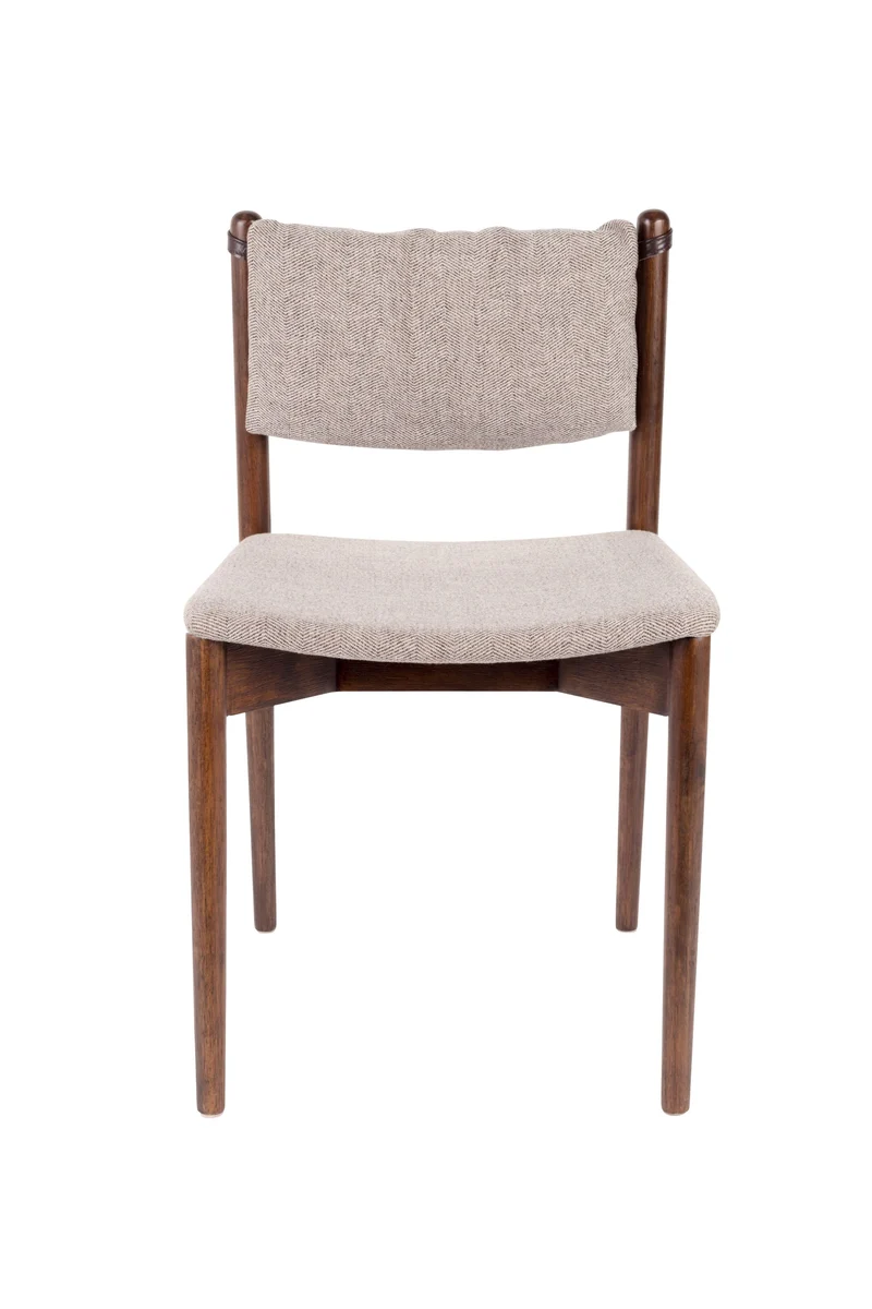 Dutchbone Stuhl Torrance – Braun, Stoff, 52,5 × 46 × 78,5 cm, 2er-Set