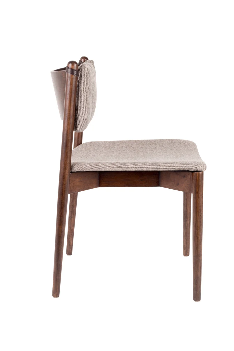 Dutchbone Stuhl Torrance – Braun, Stoff, 52,5 × 46 × 78,5 cm, 2er-Set