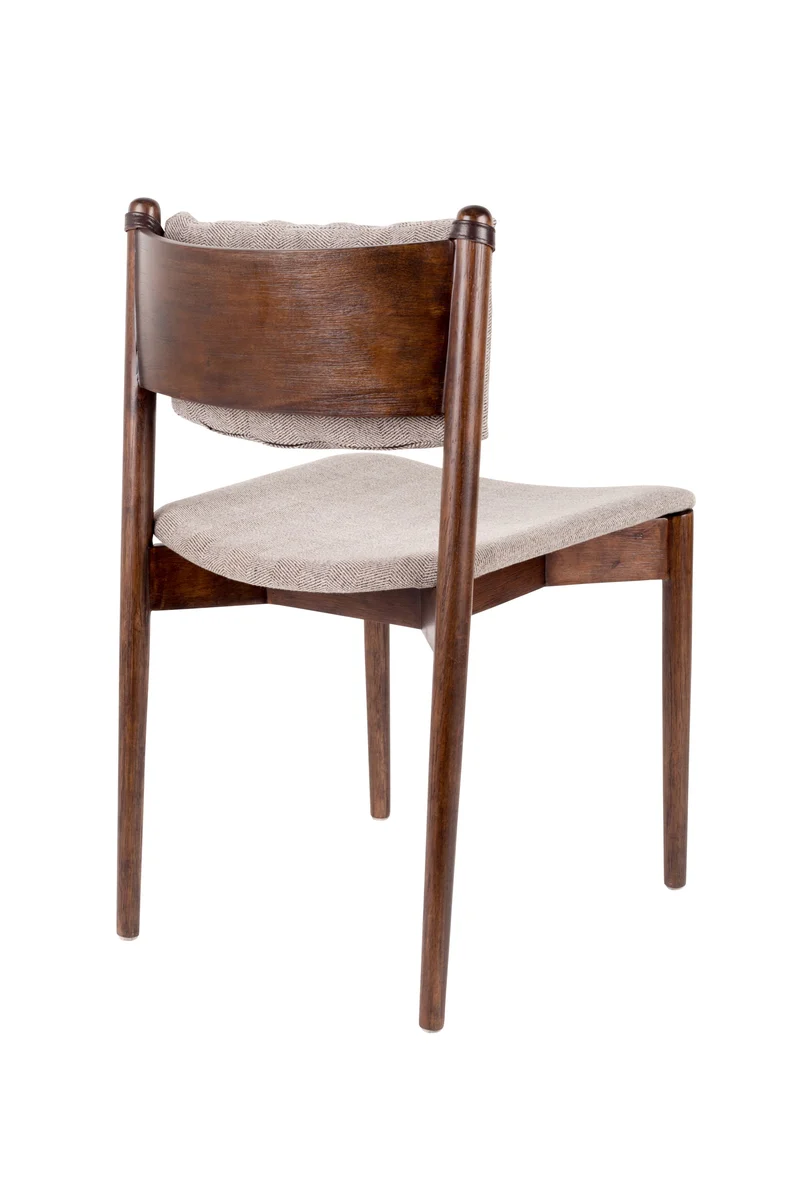 Dutchbone Stuhl Torrance – Braun, Stoff, 52,5 × 46 × 78,5 cm, 2er-Set