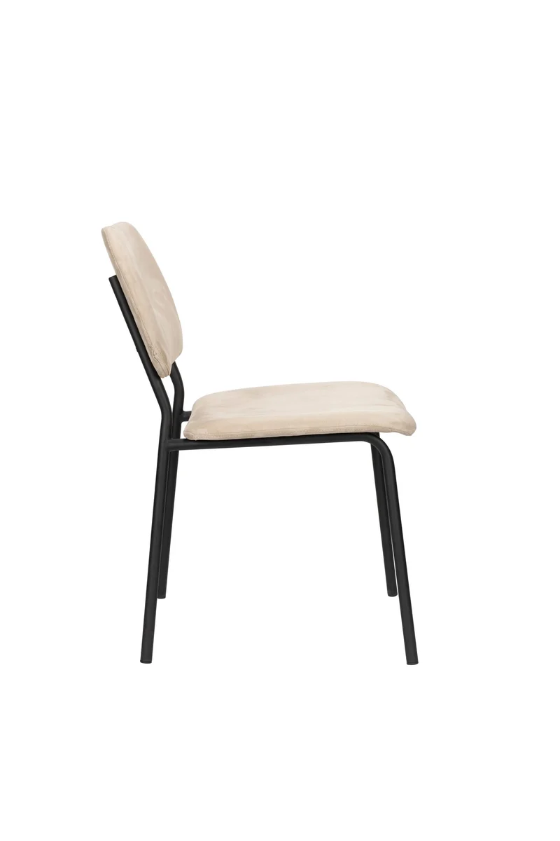 Dutchbone Stuhl Darby – Beige, Stoff, 58 × 45 × 80 cm, 2er-Set