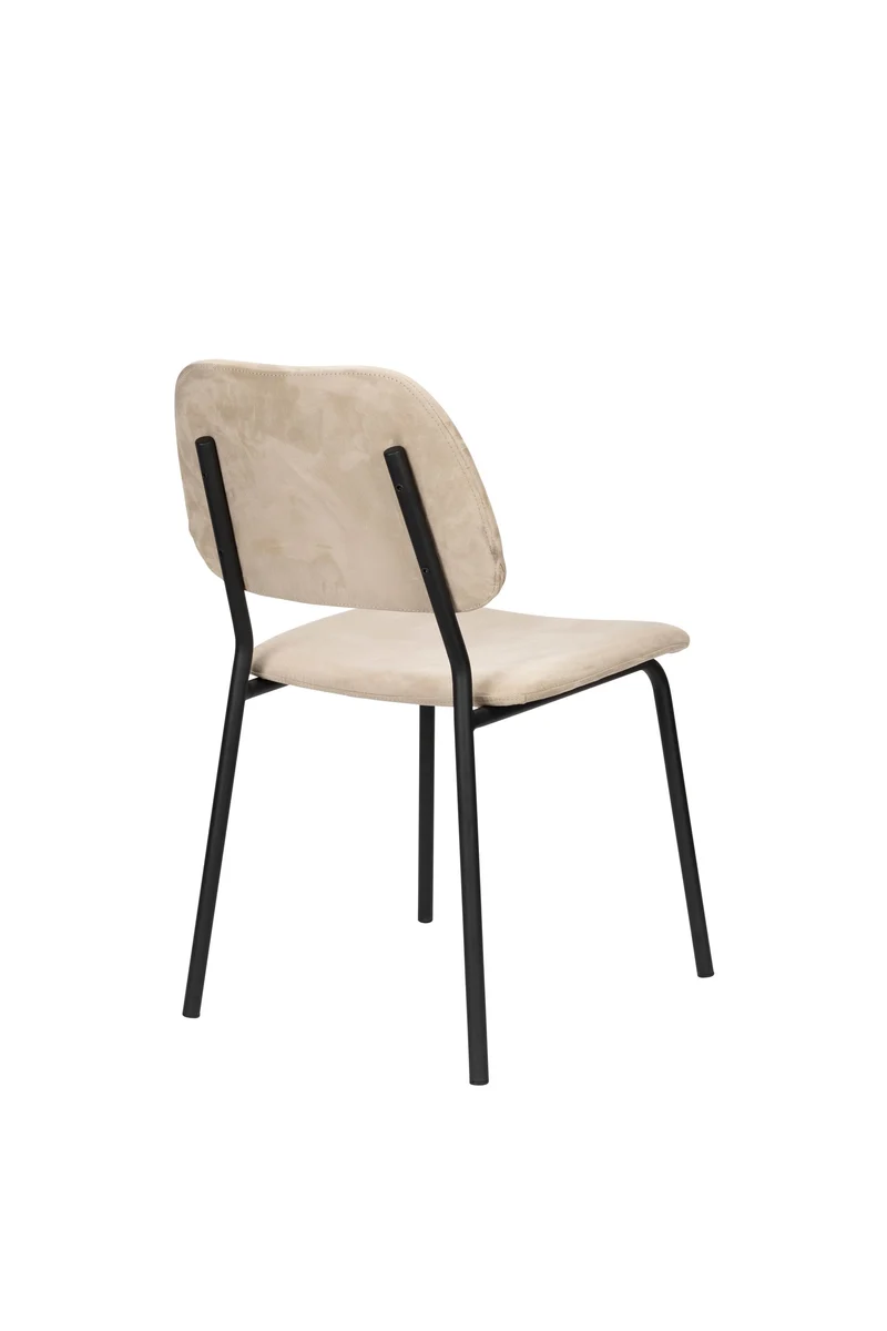 Dutchbone Stuhl Darby – Beige, Stoff, 58 × 45 × 80 cm, 2er-Set