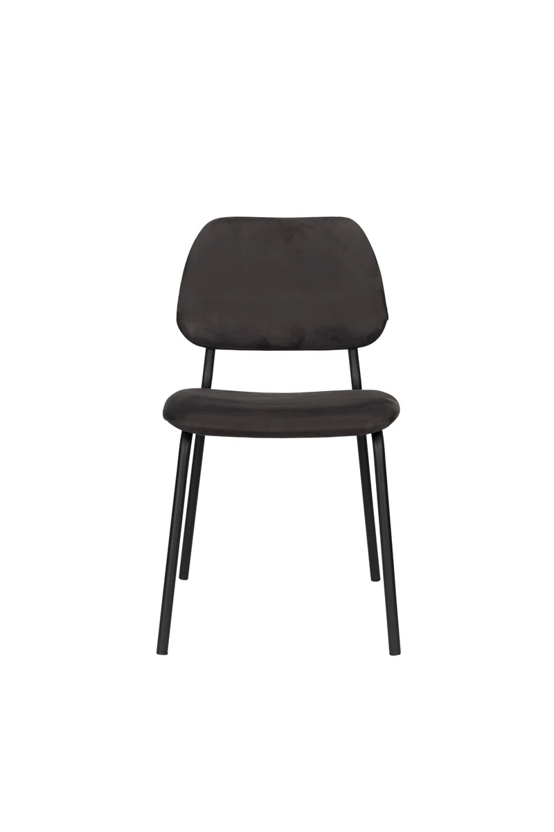 Dutchbone Stuhl Darby – Schwarz, Stoff, 58 × 45 × 80 cm, 2er-Set