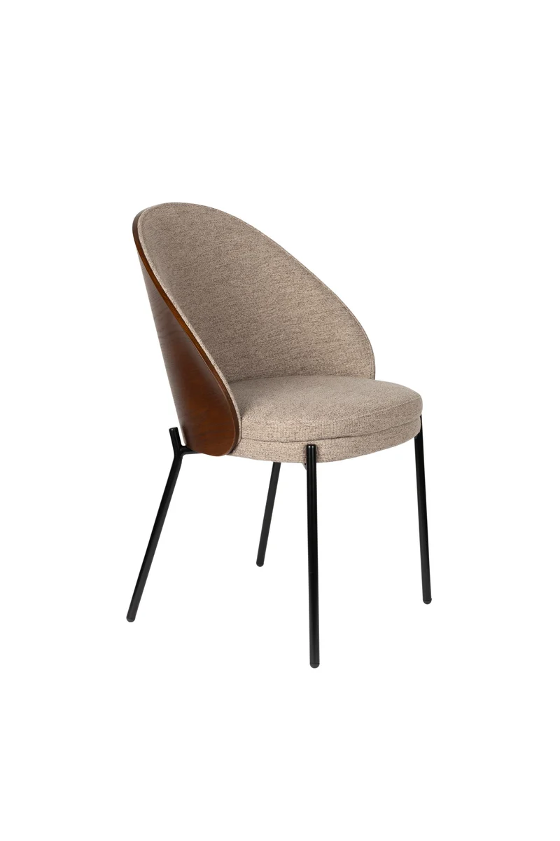 Dutchbone Stuhl Rodin – Beige, Stoff, 53,5 × 54,2 × 79 cm, 2er-Set