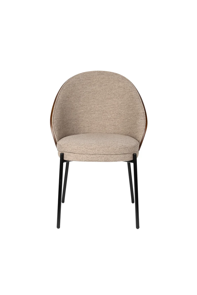Dutchbone Stuhl Rodin – Beige, Stoff, 53,5 × 54,2 × 79 cm, 2er-Set