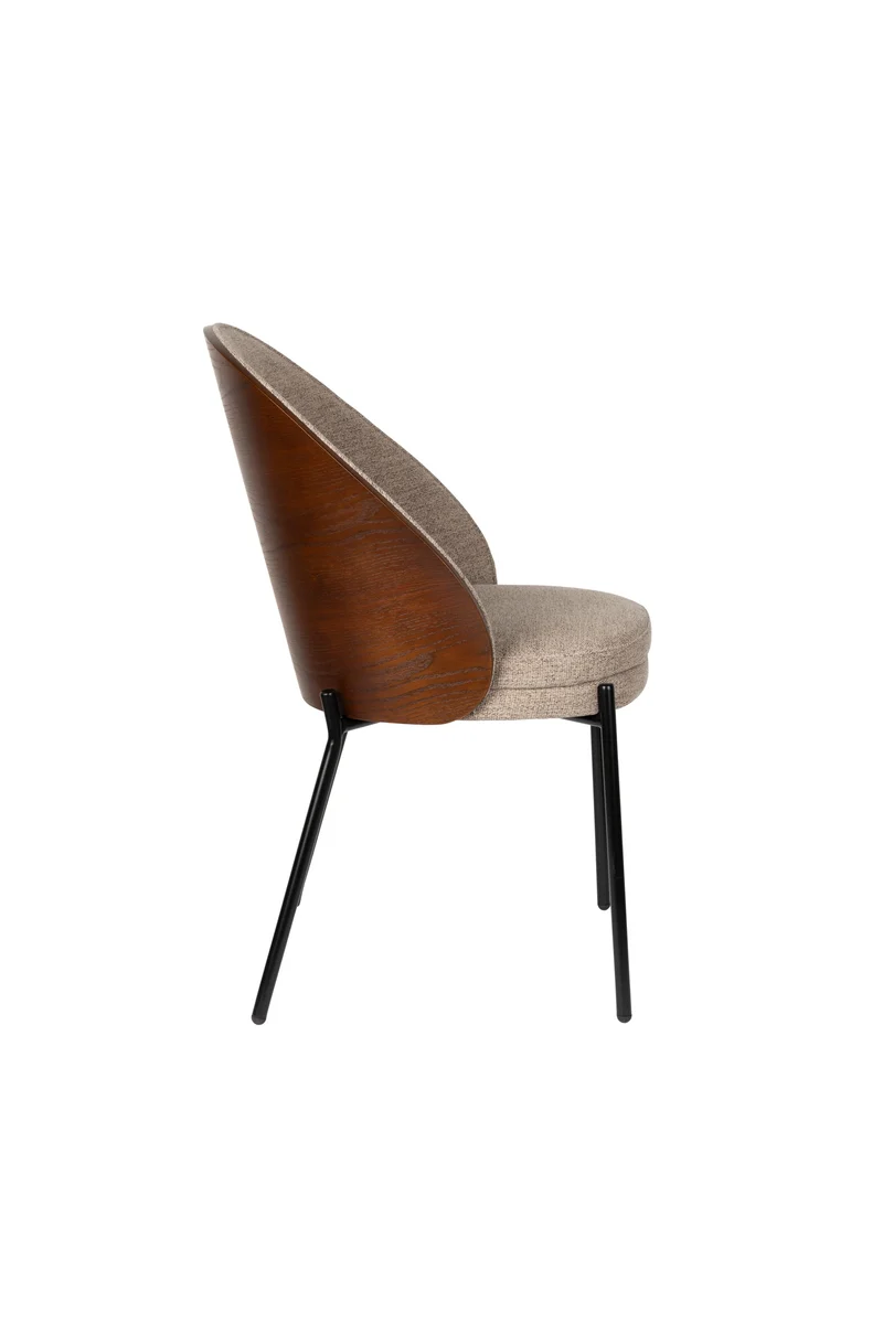 Dutchbone Stuhl Rodin – Beige, Stoff, 53,5 × 54,2 × 79 cm, 2er-Set