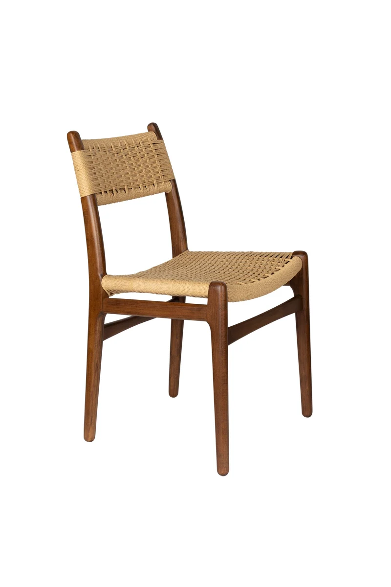 Dutchbone Stuhl Cecile – Nussbaum, Holz, 47,1 × 50,2 × 81,3 cm, 2er-Set