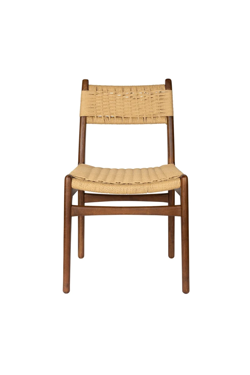 Dutchbone Stuhl Cecile – Nussbaum, Holz, 47,1 × 50,2 × 81,3 cm, 2er-Set