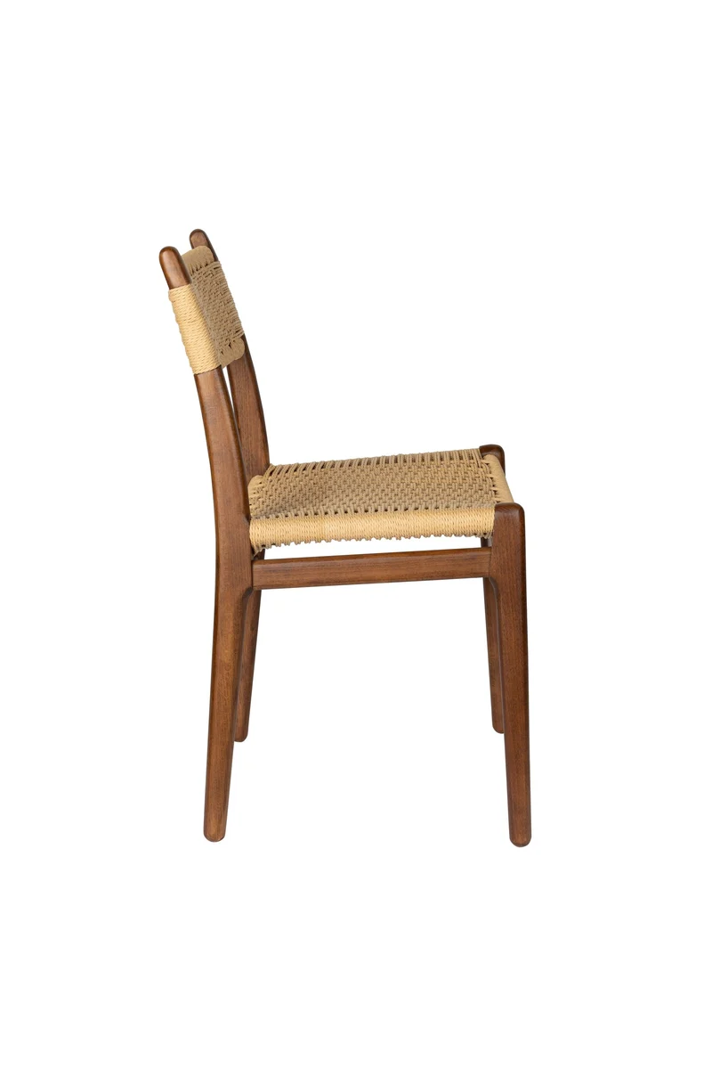 Dutchbone Stuhl Cecile – Nussbaum, Holz, 47,1 × 50,2 × 81,3 cm, 2er-Set
