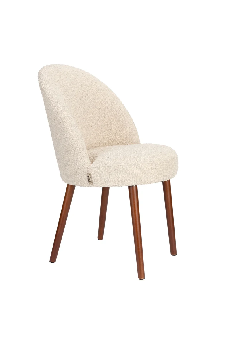 Dutchbone Stuhl Barbara Boucle – Beige, 60,5 × 50 × 84,5 cm, 2er-Set