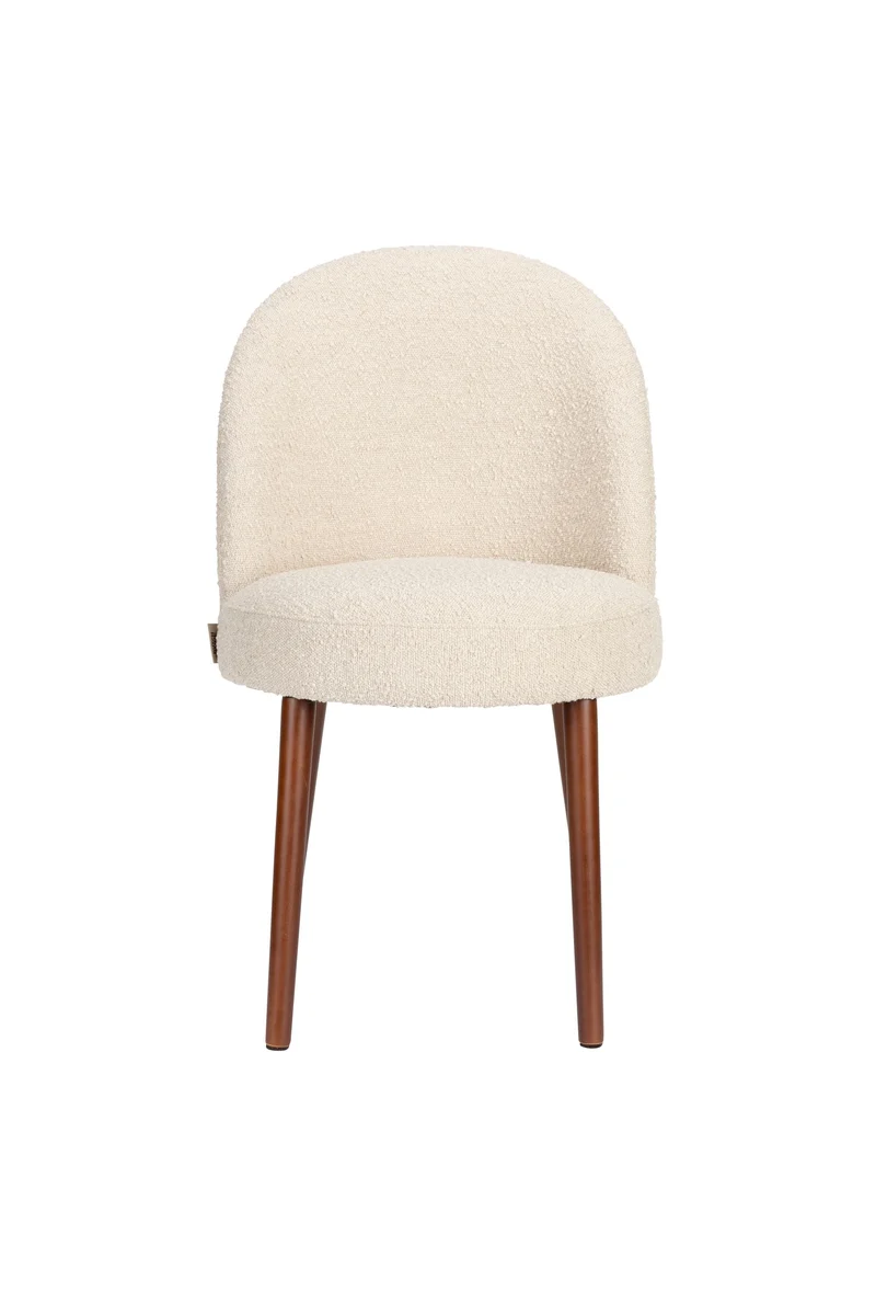 Dutchbone Stuhl Barbara Boucle – Beige, 60,5 × 50 × 84,5 cm, 2er-Set