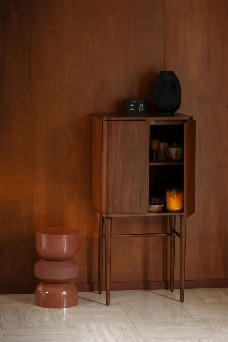 Dutchbone Hocker Apollo Terra – Braun, 29 × 29 × 48 cm