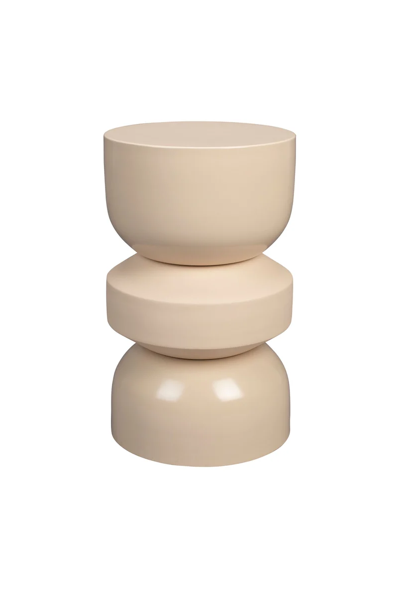Dutchbone Hocker Apollo – Beige, 29 × 29 × 48 cm