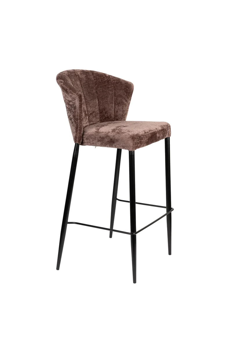 Dutchbone Tresenstuhl Georgia – Lila, Massives Birkenholz, 56 × 54 × 101 cm, 2er-Set