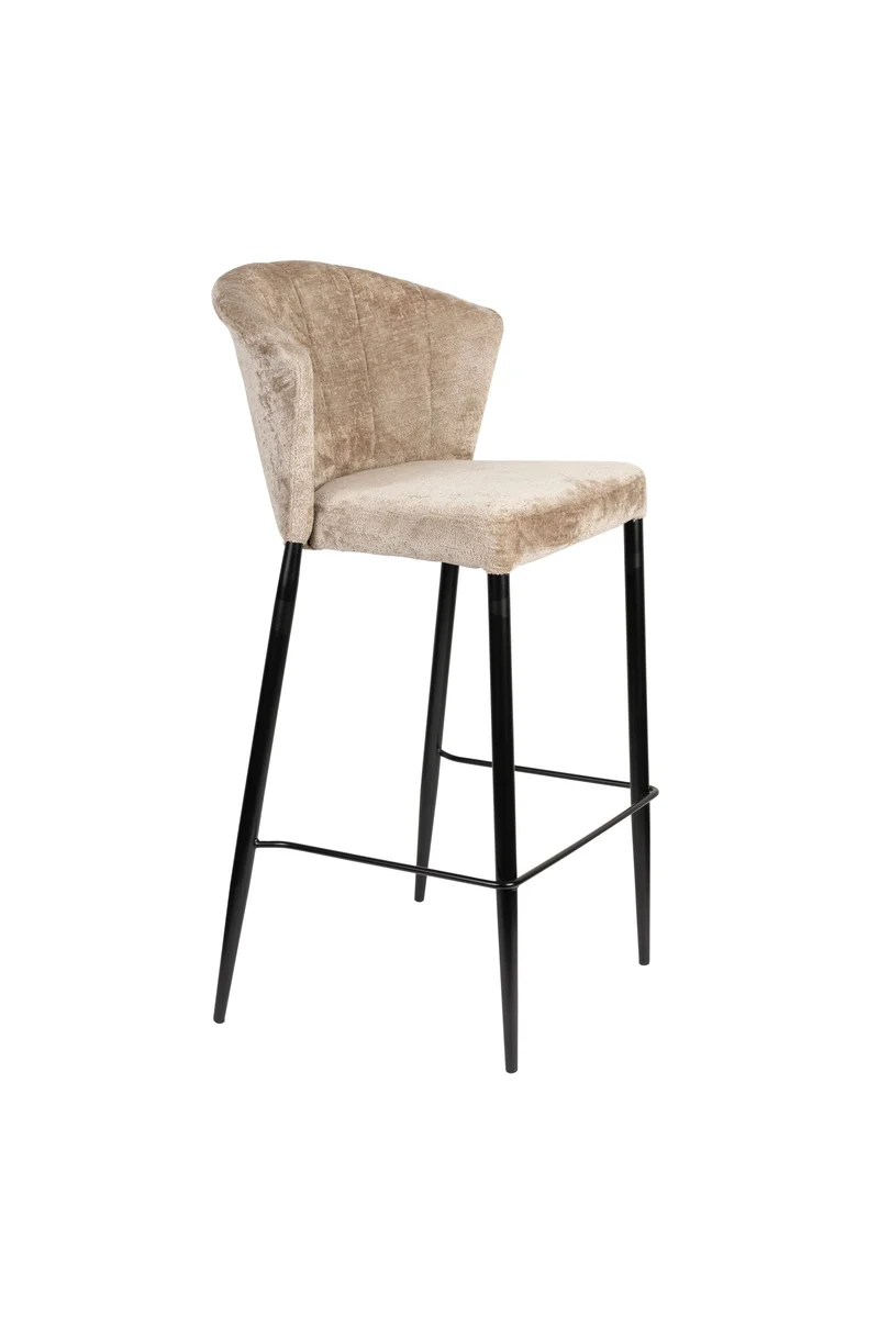 Dutchbone Tresenstuhl Georgia – Beige, Massives Birkenholz, 56 × 54 × 101 cm, 2er-Set