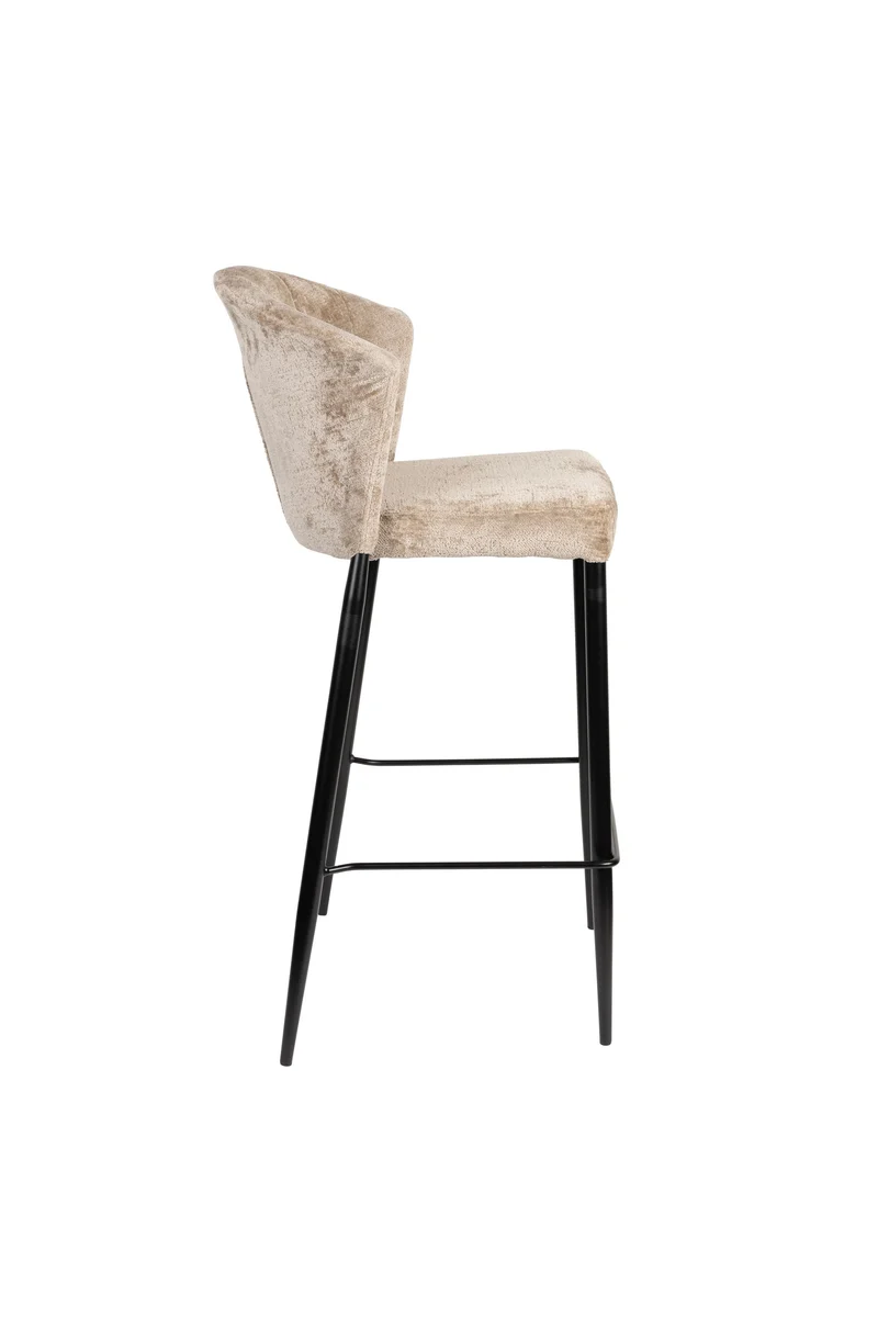 Dutchbone Tresenstuhl Georgia – Beige, Massives Birkenholz, 56 × 54 × 101 cm, 2er-Set
