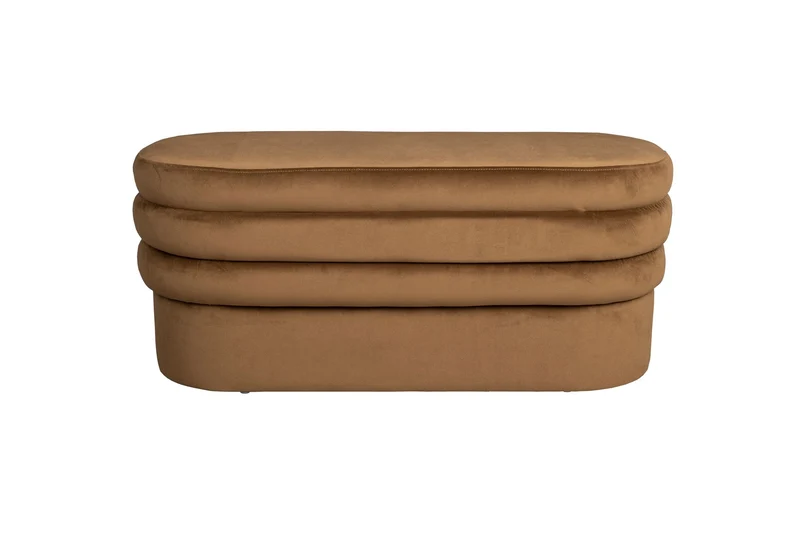 Dutchbone Bank Aditi – Braun, Stoff, 35 × 93 × 44,5 cm