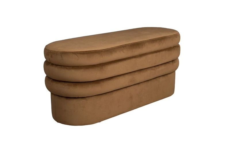 Dutchbone Bank Aditi – Braun, Stoff, 35 × 93 × 44,5 cm