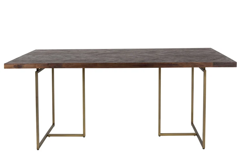 Dutchbone Esstisch Class 220 × 90 cm – Schwarz, Akazienfurnier