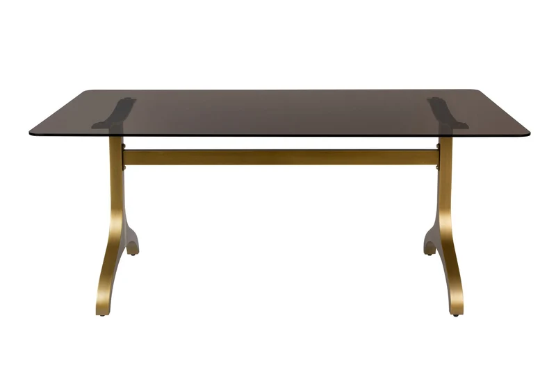 Dutchbone Esstisch Sansa 180 × 90 cm – Gold, Glas