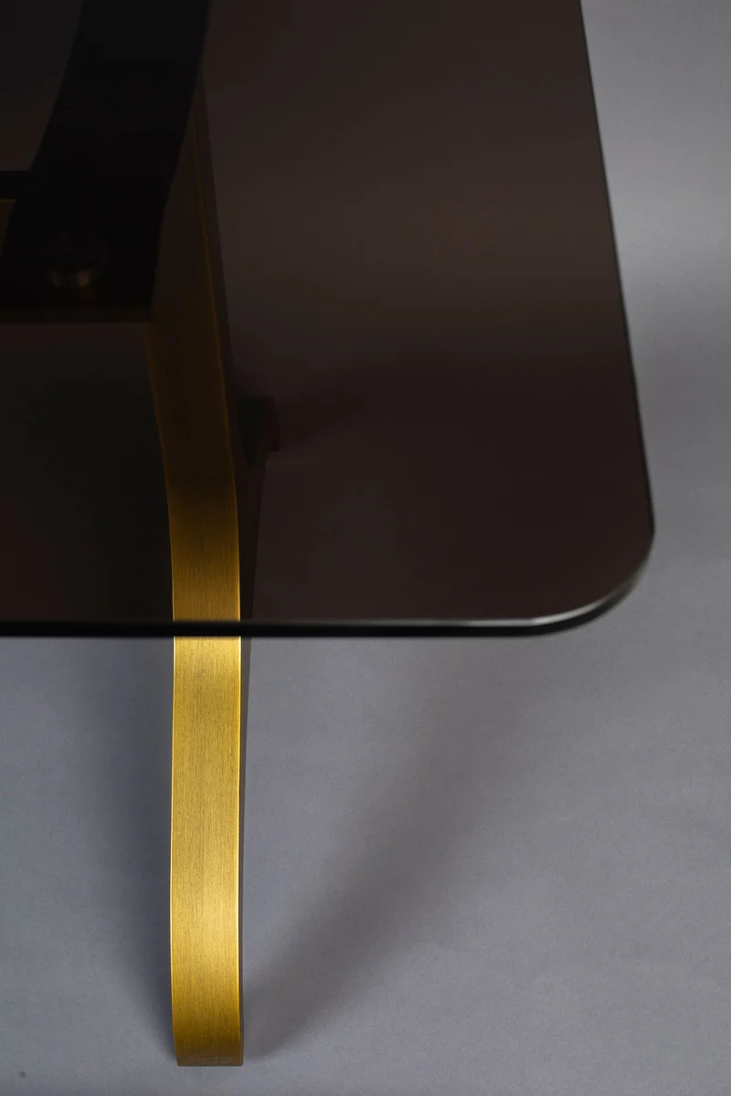 Dutchbone Esstisch Sansa 180 × 90 cm – Gold, Glas
