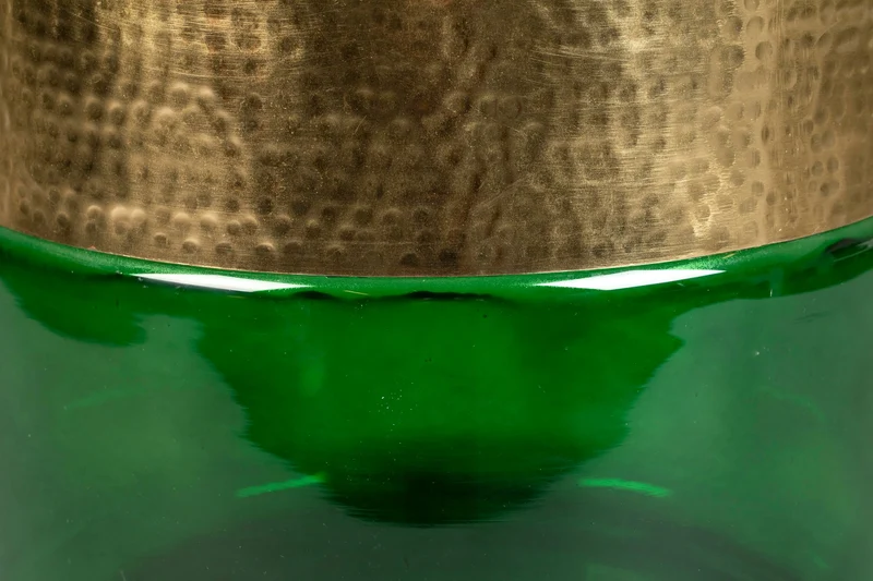 Dutchbone Beistelltisch Cave – Grün, Eisen, 35 × 35 × 45 cm