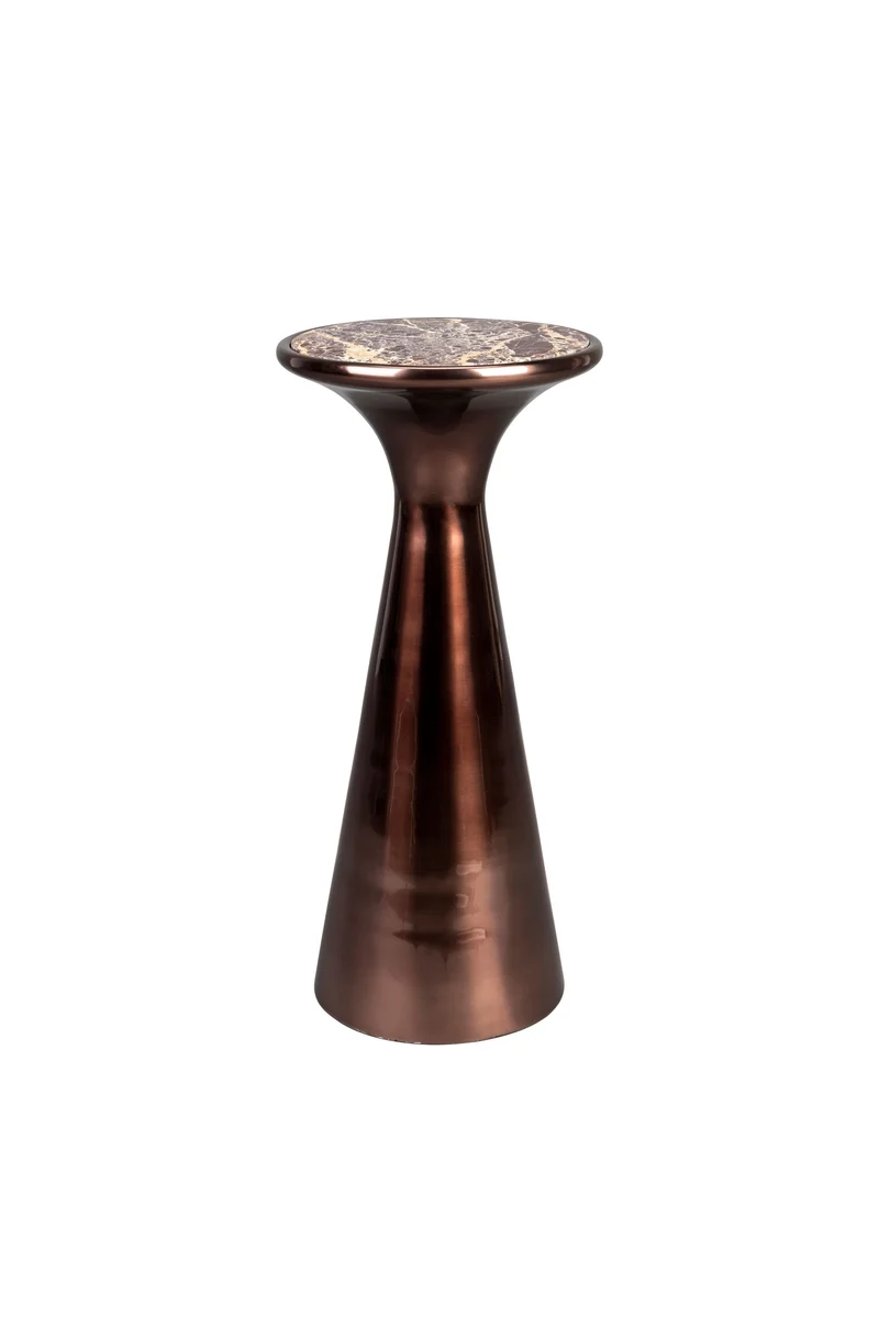 Dutchbone Beistelltisch Mount S – Braun, Aluminium, 25 × 25 × 55 cm