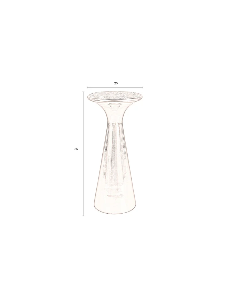 Dutchbone Beistelltisch Mount S – Braun, Aluminium, 25 × 25 × 55 cm