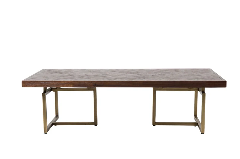 Dutchbone Couchtisch Class – Schwarz, Akazienfurnier, 120 × 60 × 35 cm