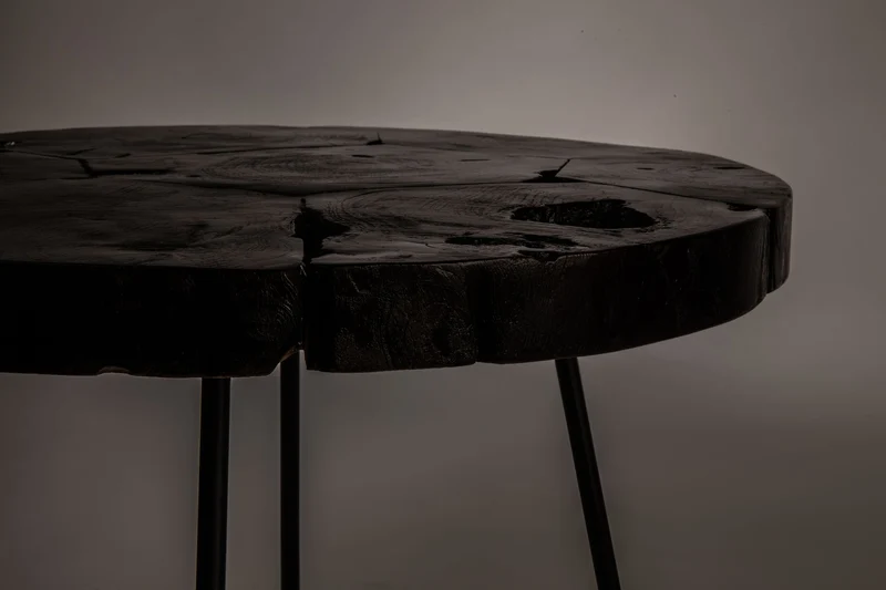 Dutchbone Beistelltisch Kraton Chocolate Black L – Holz, 60 × 60 × 43 cm