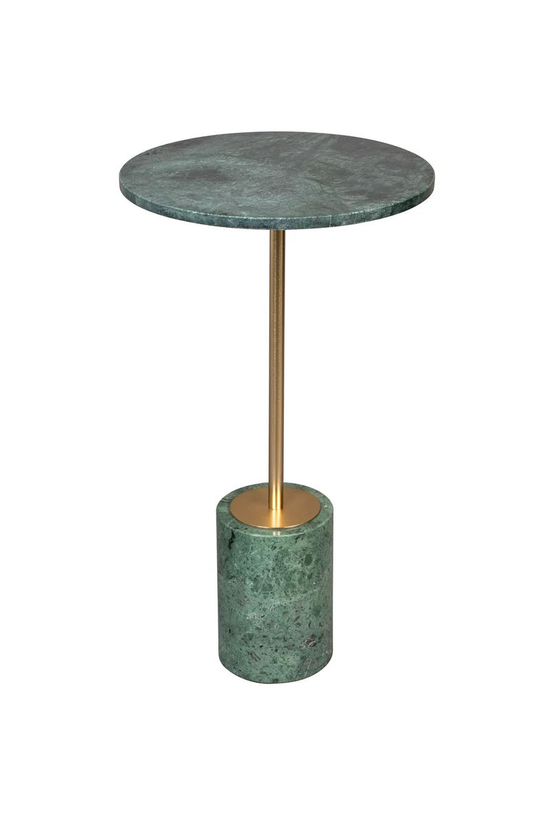 Dutchbone Beistelltisch Gunnar – Grün, Marmor, 37,5 × 37,5 × 65 cm