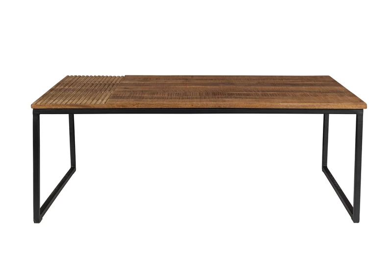 Dutchbone Couchtisch Randi – Schwarz, Mangoholz, 110 × 60 × 41 cm