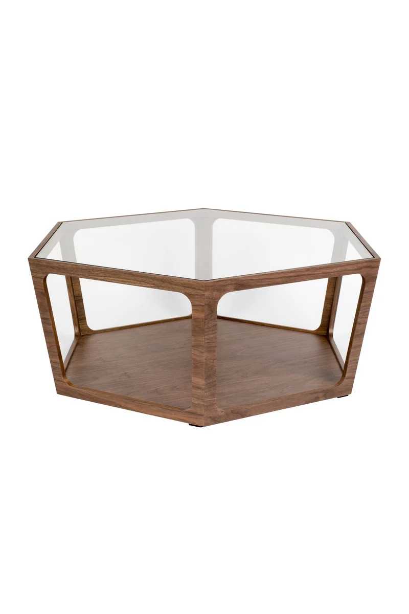 Dutchbone Couchtisch Sita – Braun, Glas, 92,5 × 80 × 34 cm