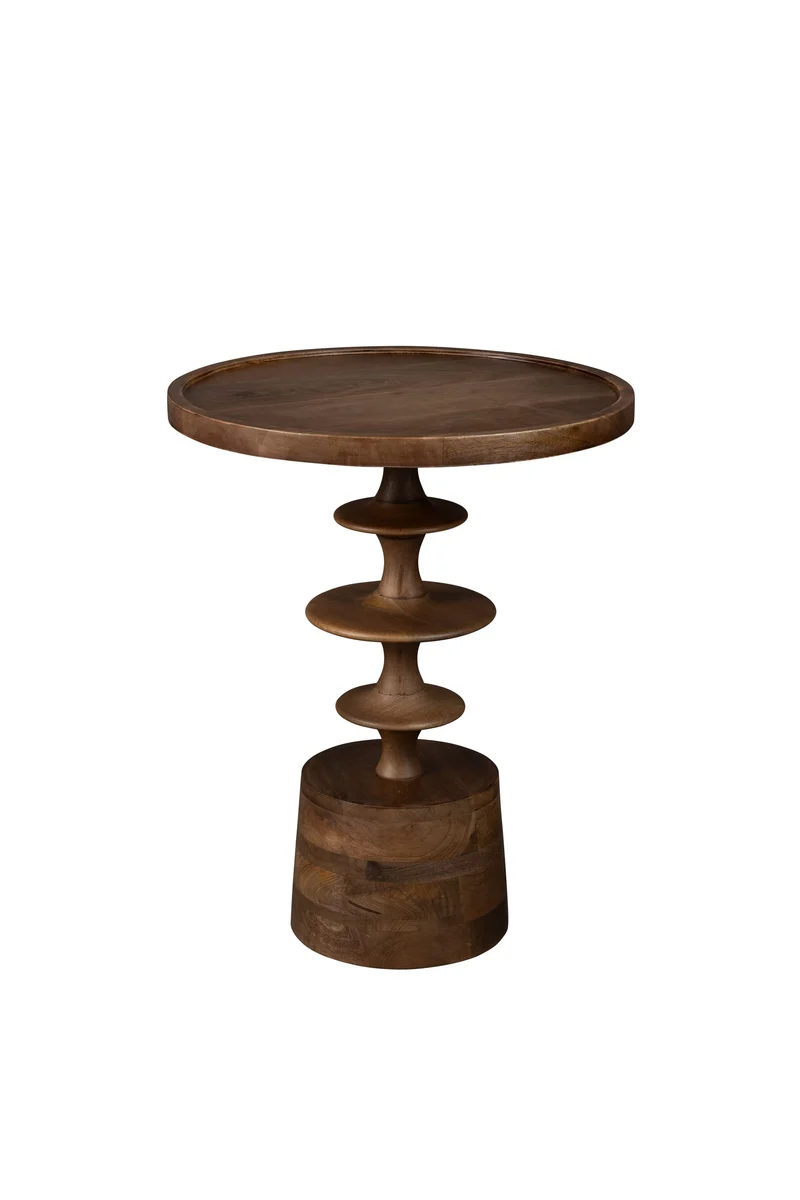 Dutchbone Beistelltisch Cath – Nussbaum, Mangoholz, 46 × 46 × 58 cm