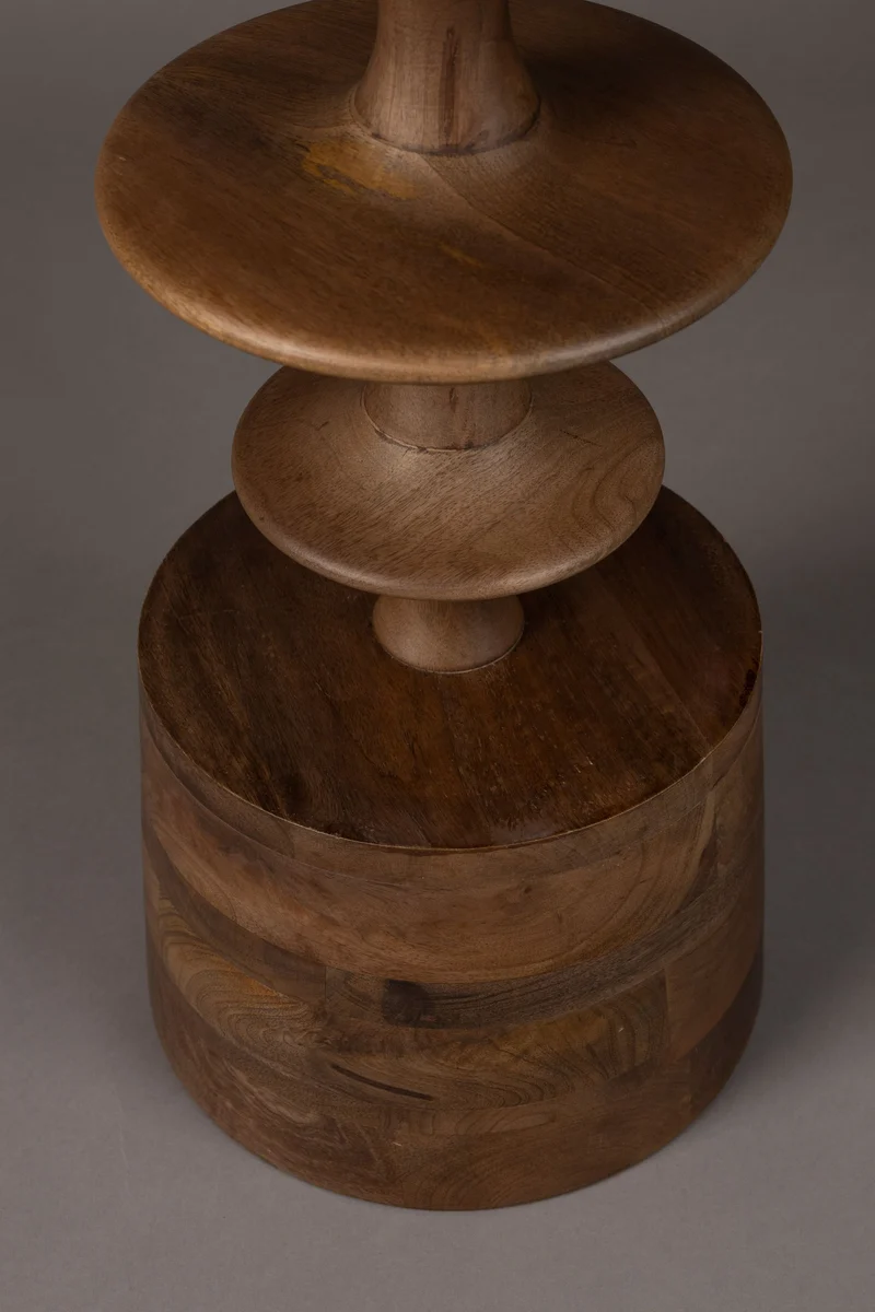 Dutchbone Beistelltisch Cath – Nussbaum, Mangoholz, 46 × 46 × 58 cm
