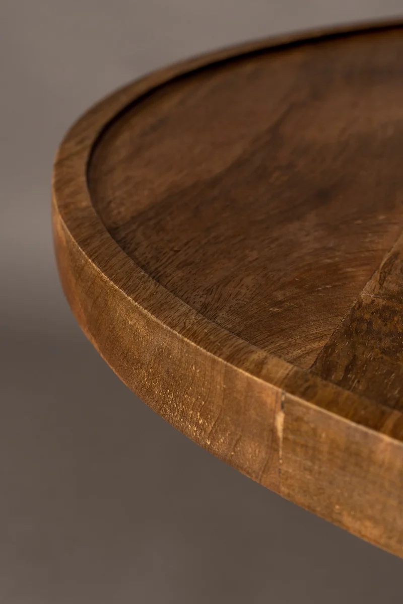 Dutchbone Couchtisch Cath – Nussbaum, Mangoholz, 66 × 66 × 50 cm