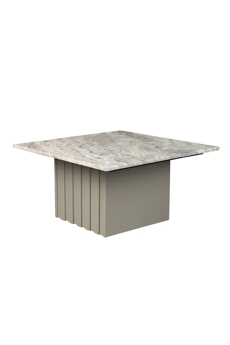 Dutchbone Couchtisch Clayton – Grau, Marmor, 60 × 60 × 31 cm