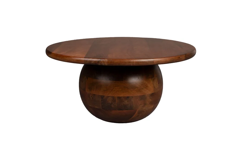 Dutchbone Couchtisch Oblivian – Braun, Mangoholz, 70 × 70 × 35 cm
