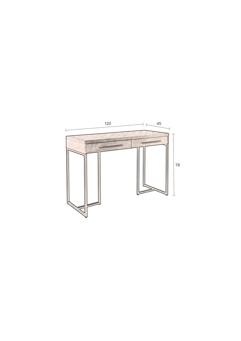 Dutchbone Konsolentisch Class – Schwarz, Holz, 120 × 78 cm