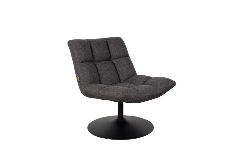 Dutchbone Loungesessel Bar – Dunkelgrau, Stoff, 66 × 78 cm