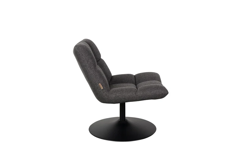 Dutchbone Loungesessel Bar – Dunkelgrau, Stoff, 66 × 78 cm