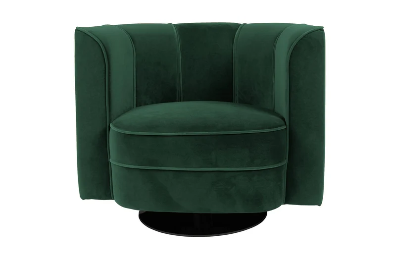 Dutchbone Loungesessel Flower – Grün, Stoff, 74 × 86 × 76 cm