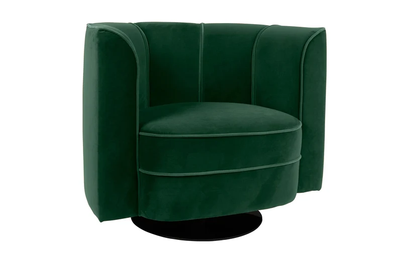 Dutchbone Loungesessel Flower – Grün, Stoff, 74 × 86 × 76 cm