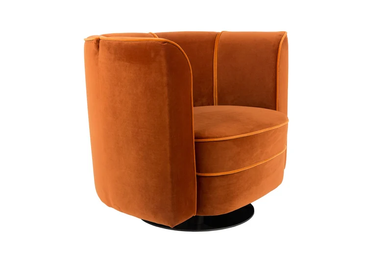 Dutchbone Loungesessel Flower – Orange, Stoff, 74 × 86 × 76 cm