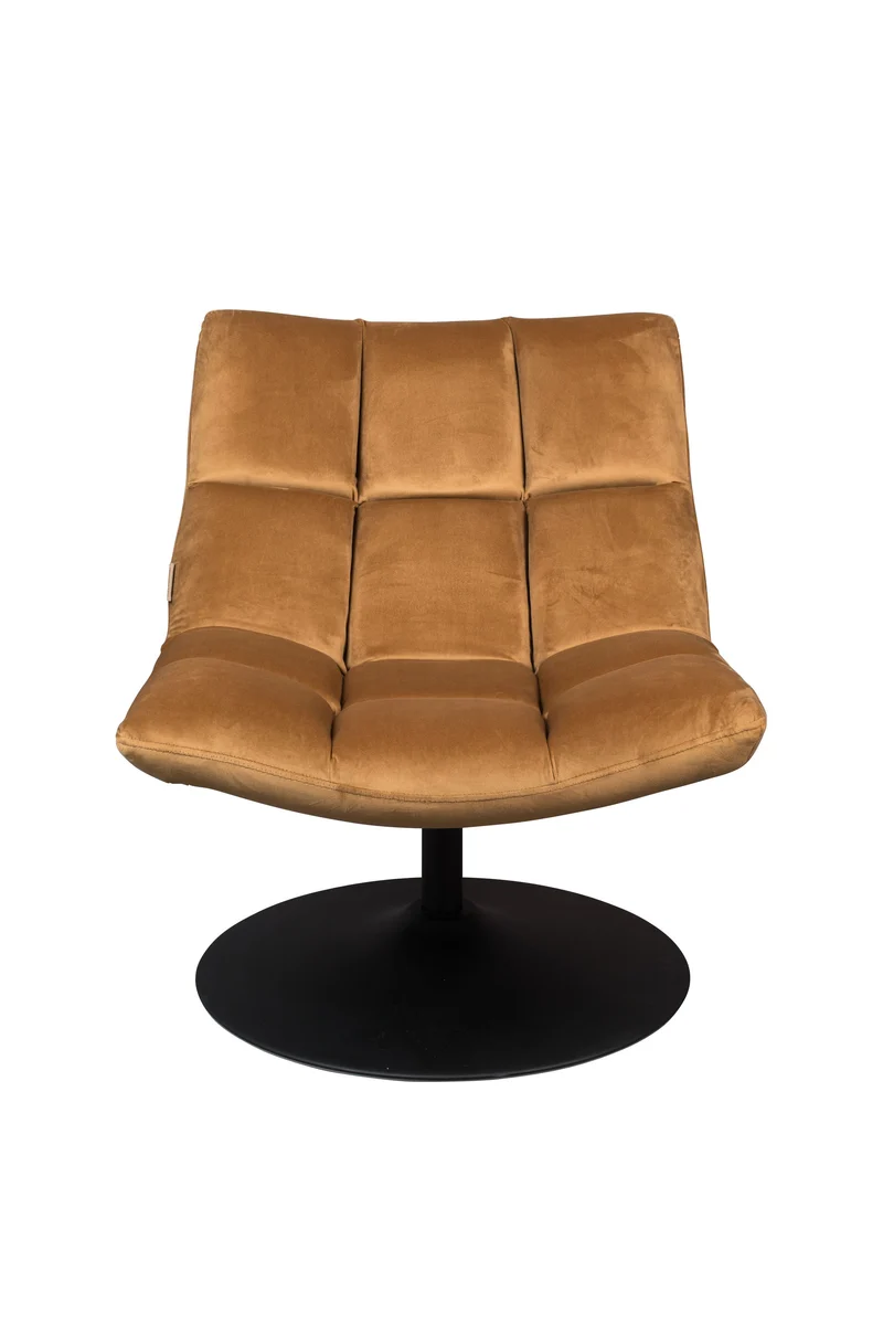 Dutchbone Loungesessel Bar Velvet Golden – Braun, Stoff, 66 × 78 cm