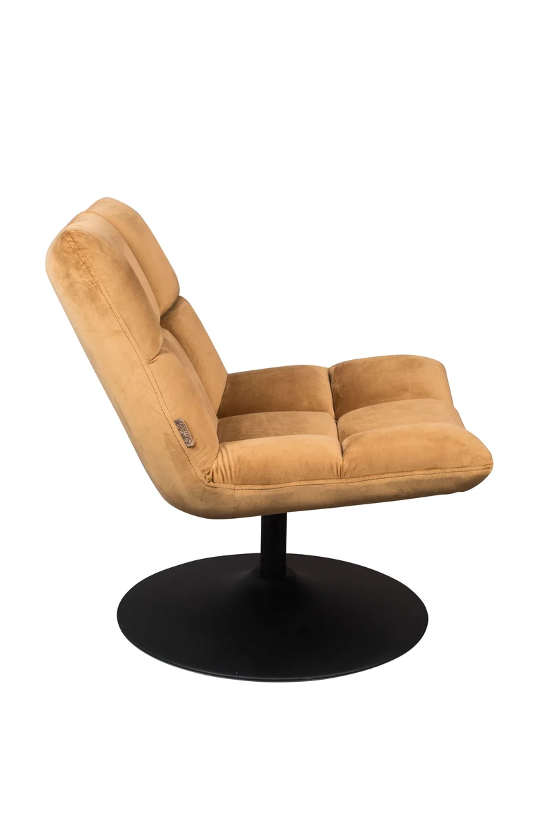 Dutchbone Loungesessel Bar Velvet Golden – Braun, Stoff, 66 × 78 cm