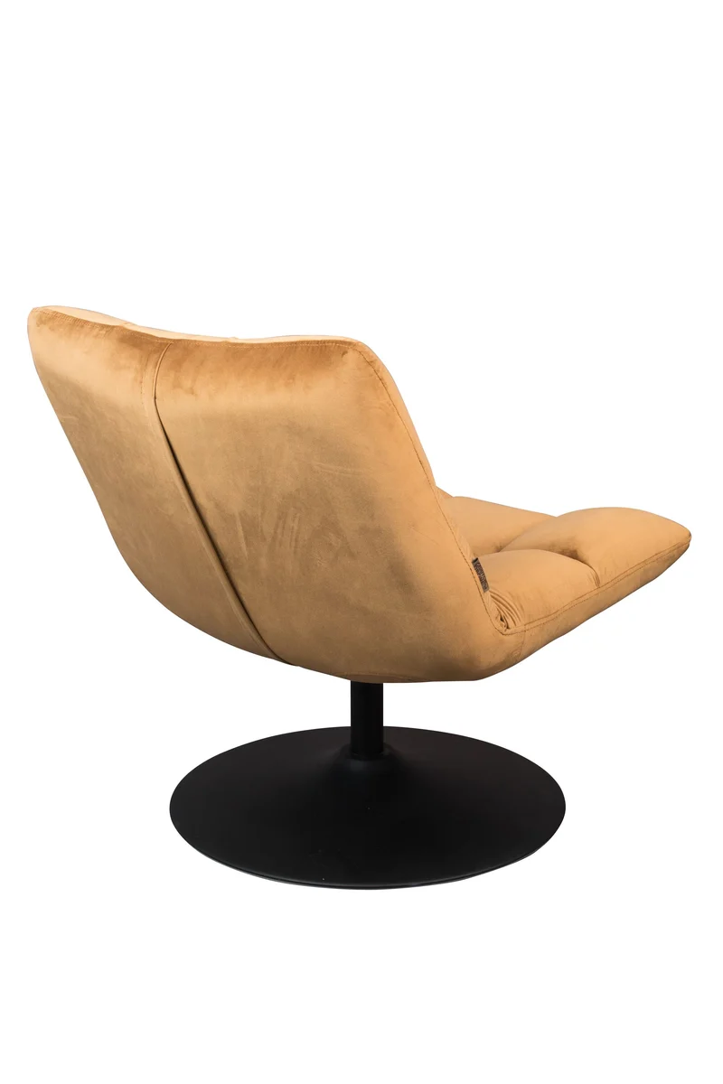 Dutchbone Loungesessel Bar Velvet Golden – Braun, Stoff, 66 × 78 cm
