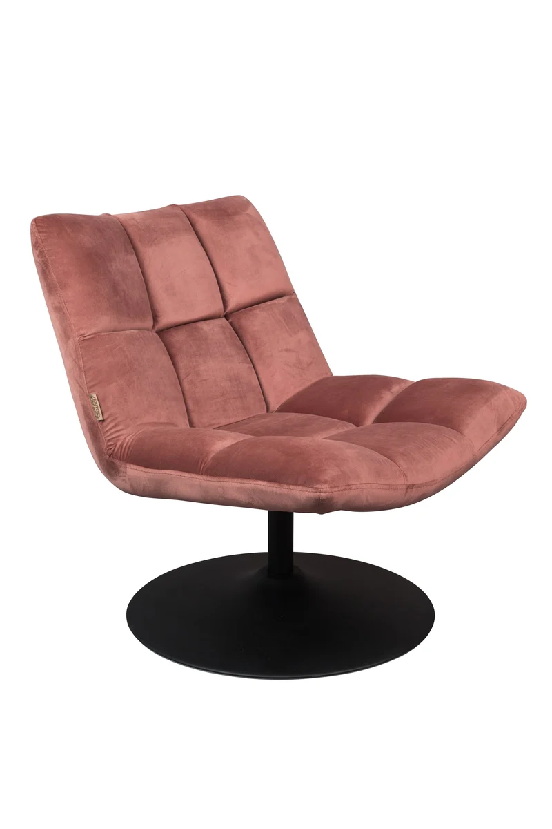 Dutchbone Loungesessel Bar Velvet Old – Pink, Stoff, 66 × 78 cm