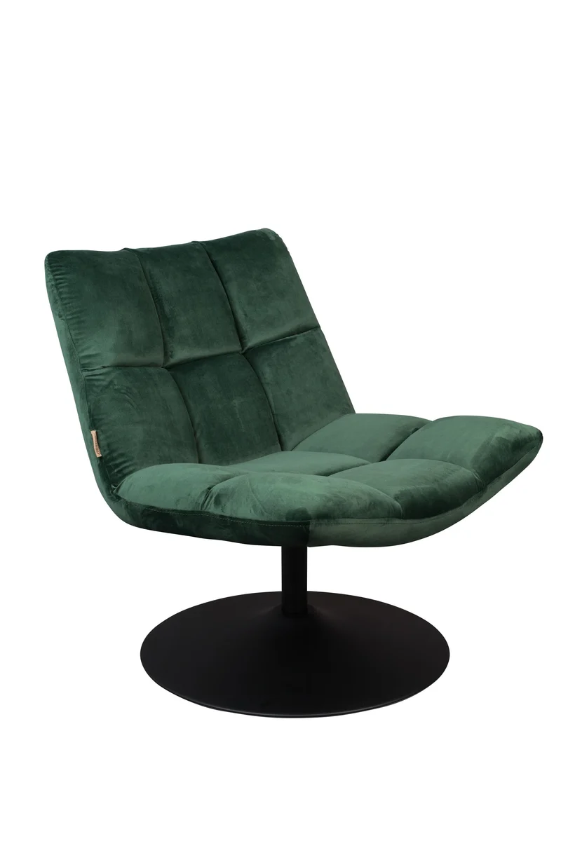 Dutchbone Loungesessel Bar Velvet – Grün, Stoff, 66 × 78 cm